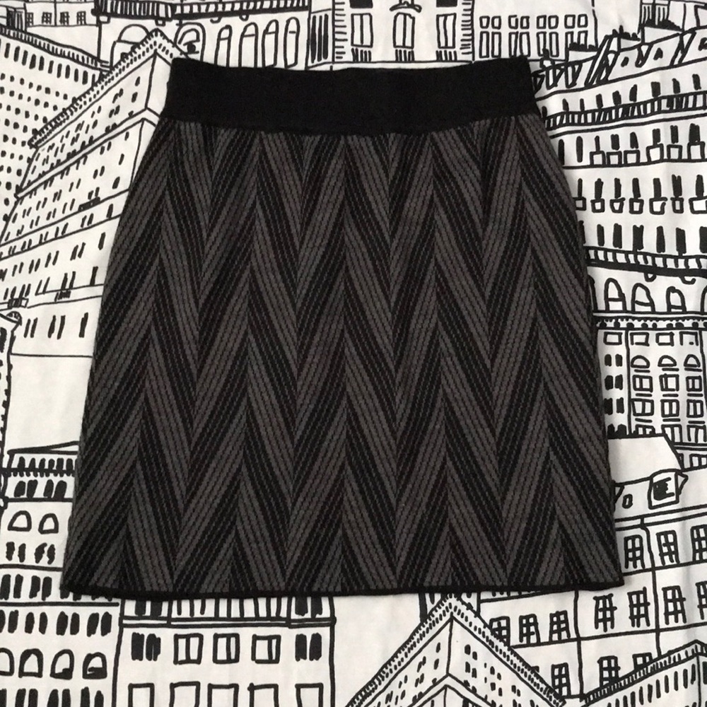 Chevron Wool Skirt